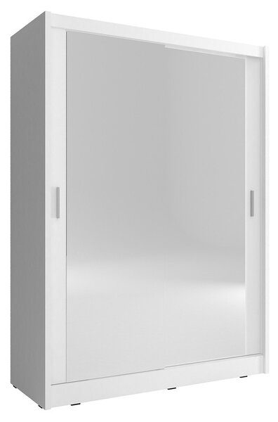 Zrkadlová skriňa s posuvnými dverami 150 cm MARVAN - biela
