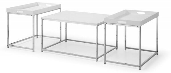 IIG - Dizajnový odkladací stolík ELEMENTS 75 cm, biely