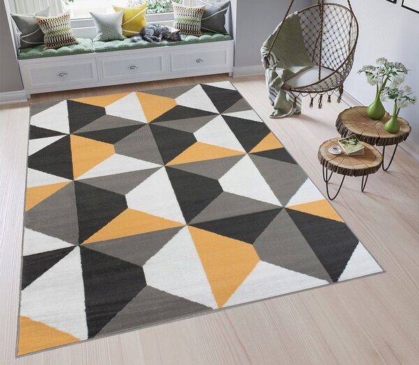 Moderný koberec HOME art 2 - Žlté kosoštvorce Rozmer koberca: 160x220cm