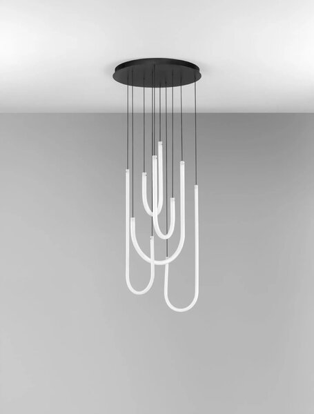 LED moderný luster Topaz 50 Čierna
