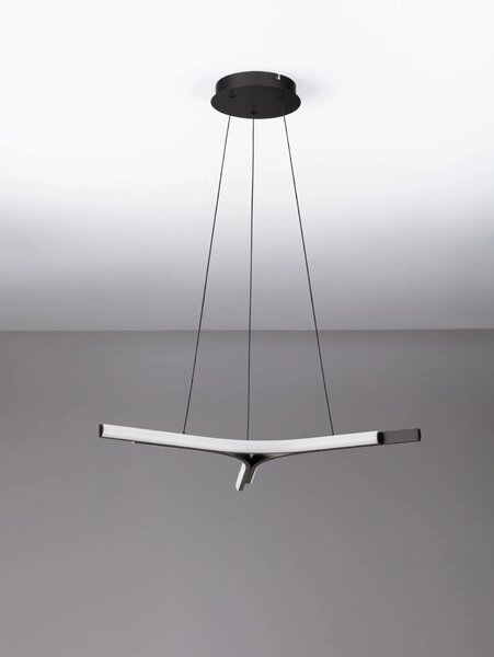 LED moderný luster Nue Čierna