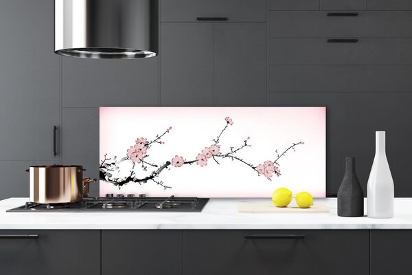 Sklenený obklad Do kuchyne Kvety rastlina príroda 125x50 cm