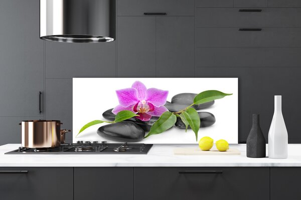 Sklenený obklad Do kuchyne Kvet kamene umenie 125x50 cm