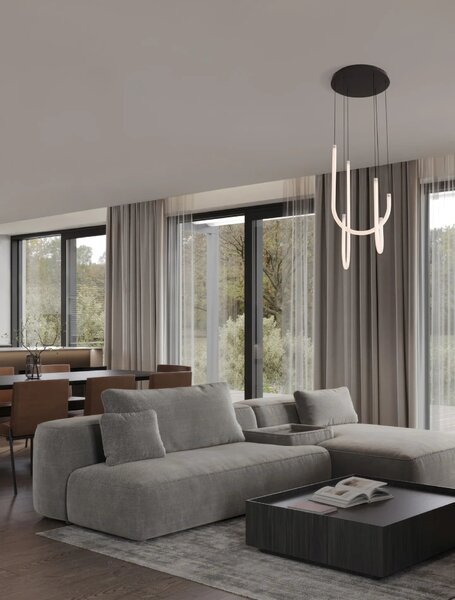 LED moderný luster Topaz 41 Čierna