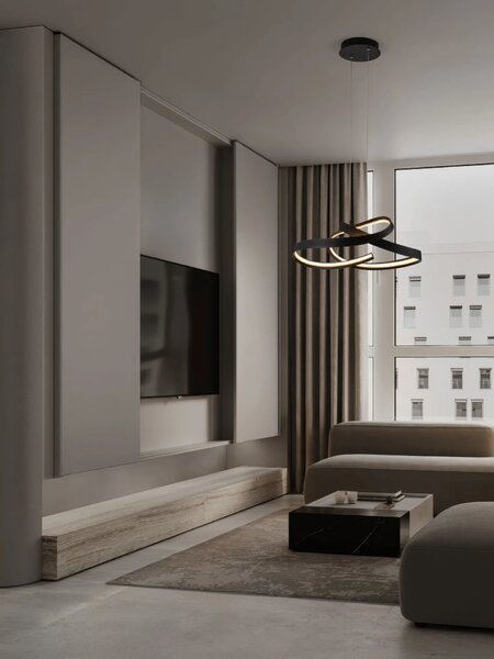 LED moderný luster Olia Čierna A