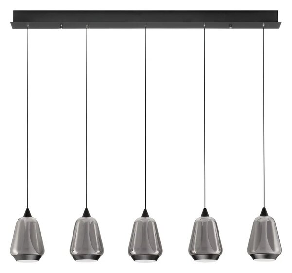 LED moderný luster Alish Čierna