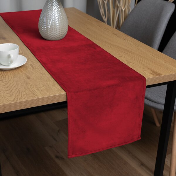 Biante Zamatový behúň na stôl Velvet Prémium SVP-038 Sýto červený 35x160 cm