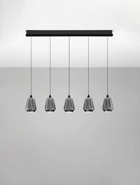 LED moderný luster Alish Čierna