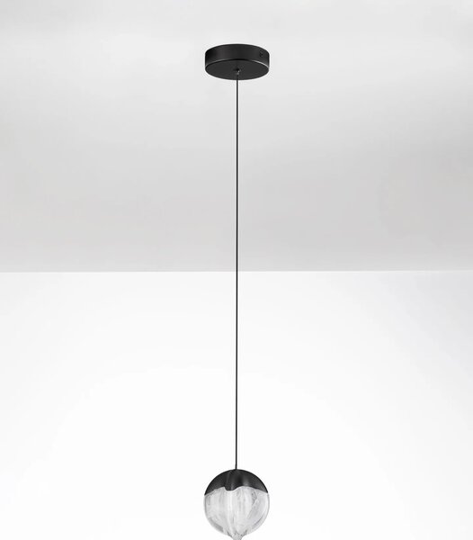 LED dizajnový luster Alicia Čierna 1