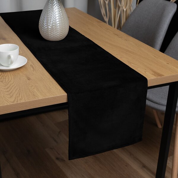 Biante Zamatový behúň na stôl Velvet Prémium SVP-041 Čierny 45x180 cm