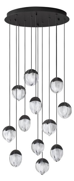 LED dizajnový luster Alicia Čierna 12