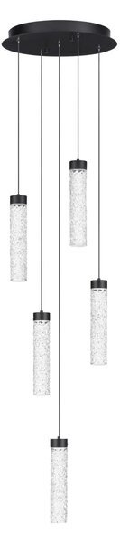 LED luster Zelon 5 – Čierna