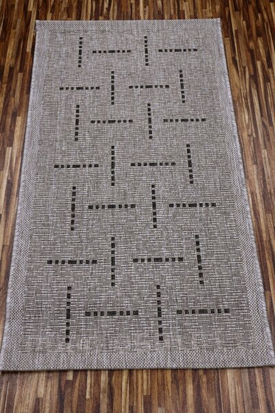 Devos Caby (DC Carpets) , Kusový koberec FLOORLUX Silver / Black 20008 Spoltex – na von aj na doma, 120x170, šedá, chodba / predsieň