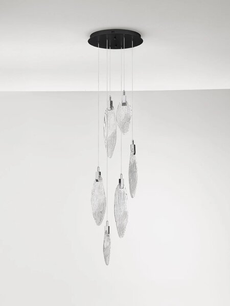 LED moderný luster Seriq 40 Čierna