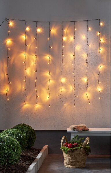 Eglo 410828 - LED Vonkajší vianočný záves GOLDEN 80xLED 1,3m IP44 teplá biela