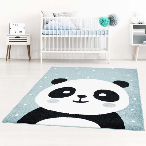 Dekorstudio Moderný koberec BUBBLE - Modrá panda Rozmer koberca: 80x150cm