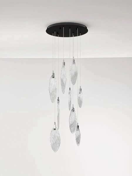 LED moderný luster Seriq 60 Čierna