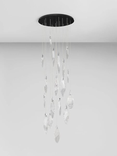 LED moderný luster Seriq 81 Čierna