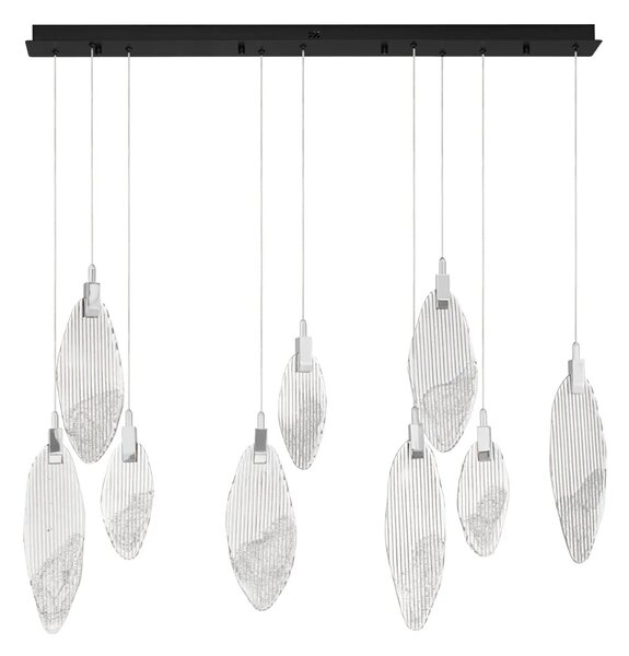 LED moderný luster Seriq Čierna Line