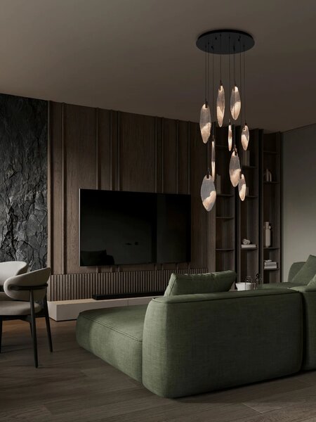 LED moderný luster Seriq 60 Čierna