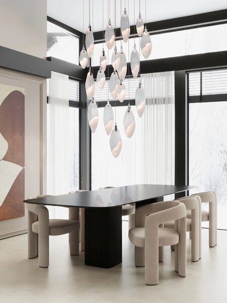 LED moderný luster Seriq 81 Čierna