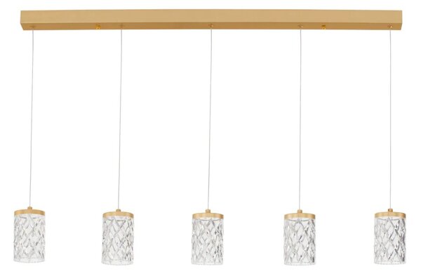 LED moderný luster Phos Zlatá 5 line