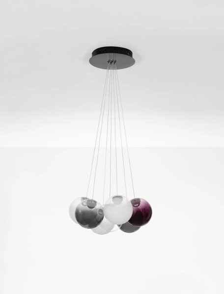 LED moderný luster Silenzio Mix 45 – Číra