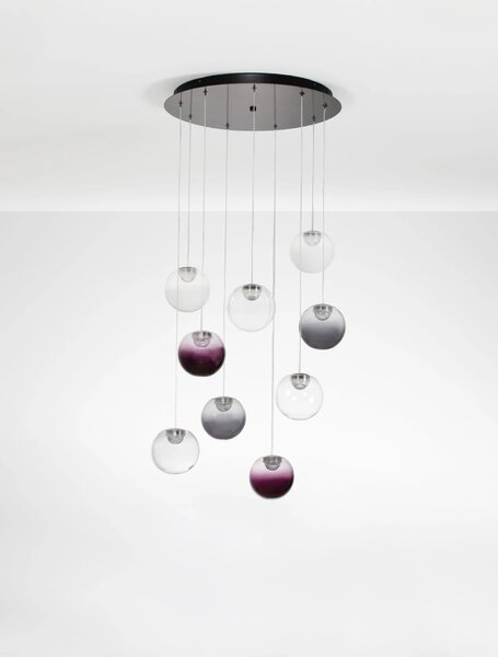 LED moderný luster Silenzio Mix 50 – Číra