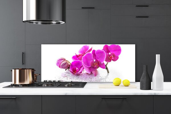 Sklenený obklad Do kuchyne Kvety rastlina príroda 125x50 cm