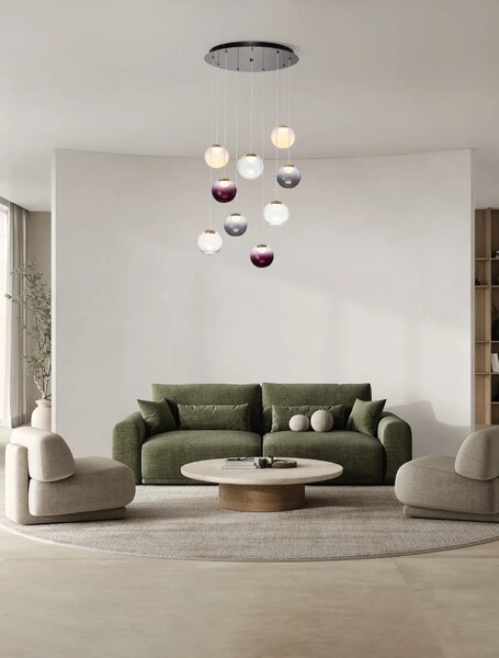 LED moderný luster Silenzio Mix 50 – Číra