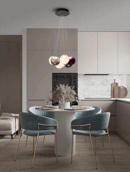 LED moderný luster Silenzio Mix 45 – Číra