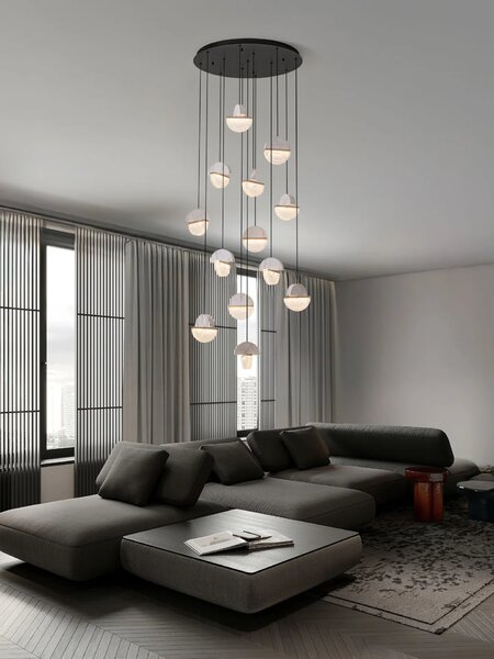Dizajnový LED luster Dorin 72W B – Biela