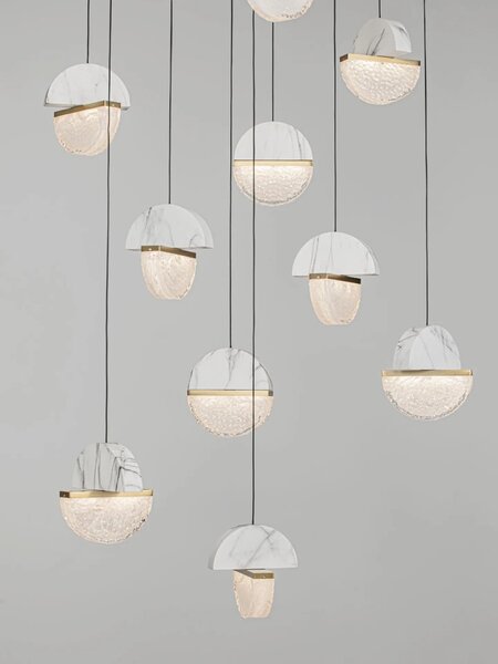 Dizajnový LED luster Dorin 72W B – Biela