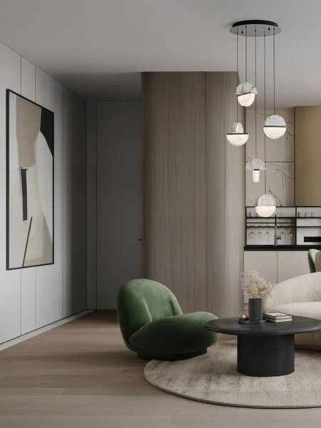 Dizajnový LED luster Dorin 30W A – Biela