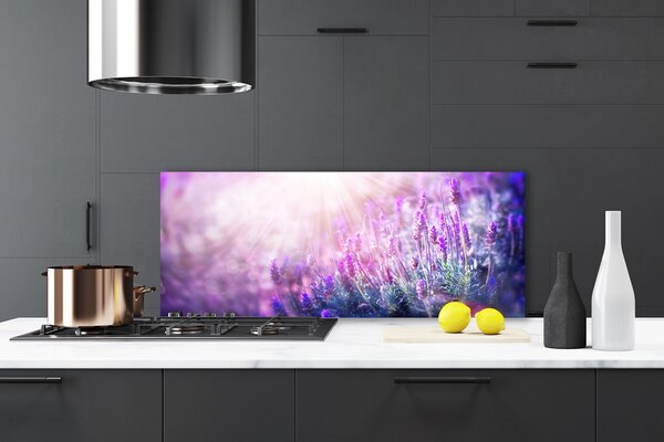 Sklenený obklad Do kuchyne Kvety rastlina príroda 125x50 cm