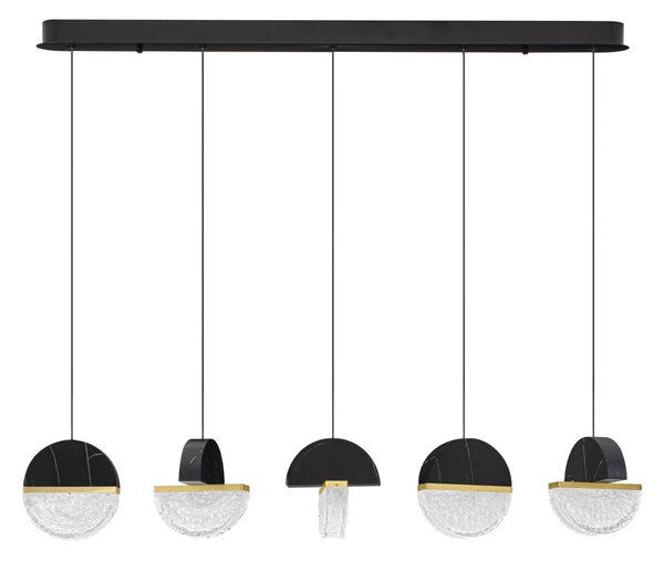 Dizajnový LED luster Dorin 30W C – Čierna