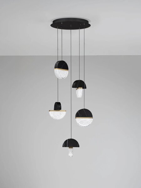 Dizajnový LED luster Dorin 30W A – Čierna
