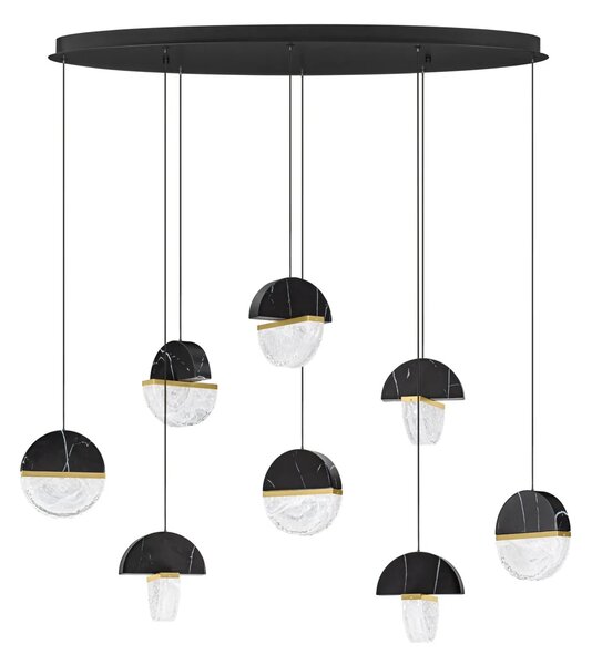 Dizajnový LED luster Dorin 48W A – Čierna