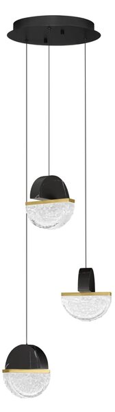 Dizajnový LED luster Dorin 18W A – Čierna