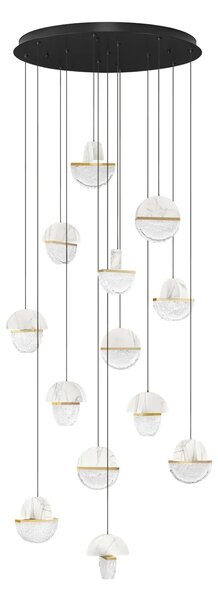 Dizajnový LED luster Dorin 72W B – Biela