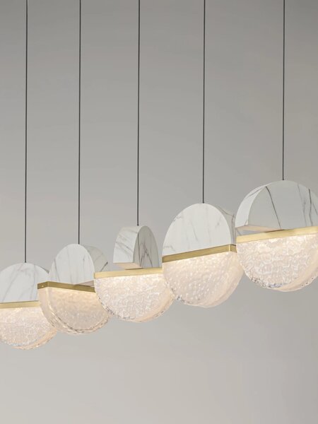 Dizajnový LED luster Dorin 30W A – Biela (9214190)