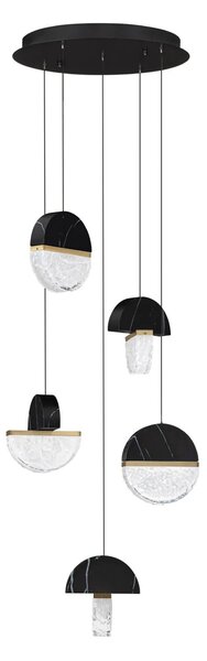 Dizajnový LED luster Dorin 30W A – Čierna