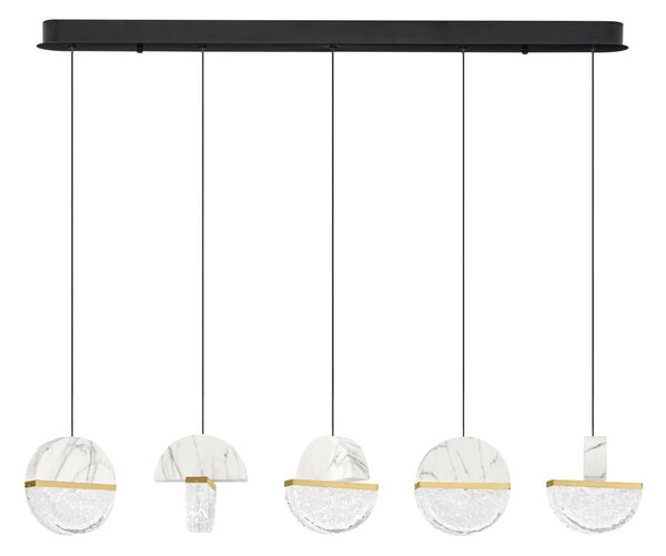 Dizajnový LED luster Dorin 30W A – Biela (9214190)