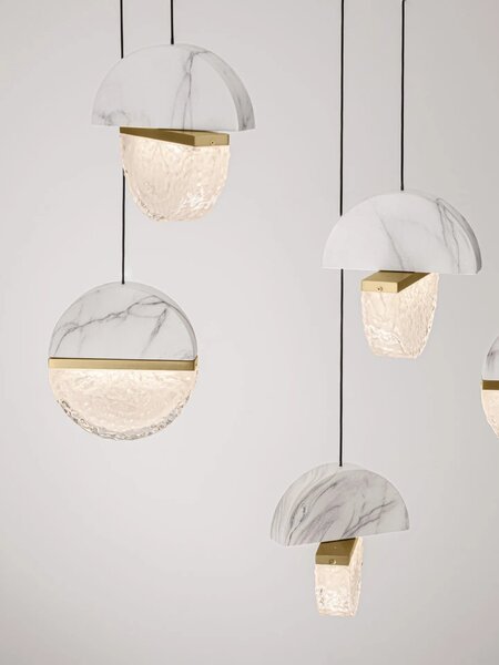 Dizajnový LED luster Dorin 48W A – Biela