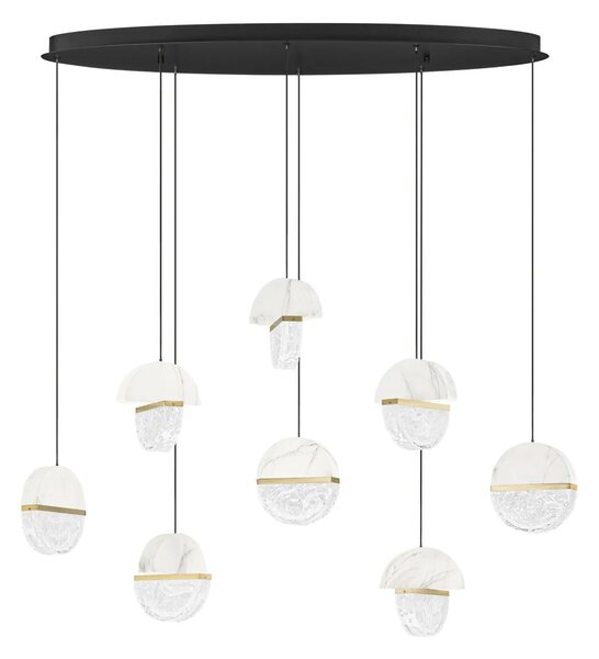 Dizajnový LED luster Dorin 48W A – Biela