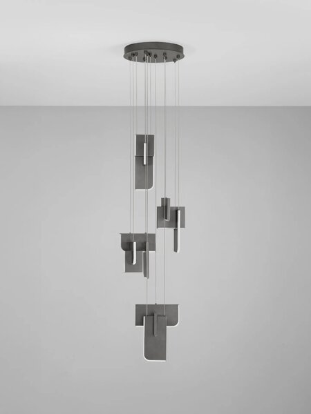 Moderný LED luster Totem 52W B – Sivá