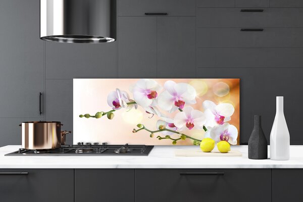 Sklenený obklad Do kuchyne Kvety rastlina príroda 125x50 cm