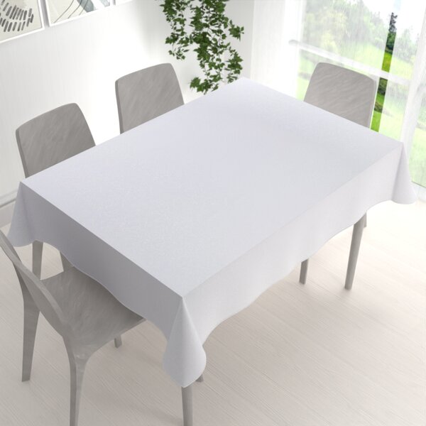 Biante Teflónový obdĺžnikový obrus TF-078 Ornamenty - studená biela 50x100 cm