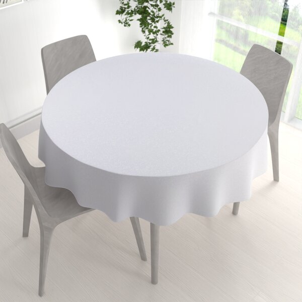 Biante Teflónový okrúhly obrus TF-078 Ornamenty - studená biela Ø 60 cm
