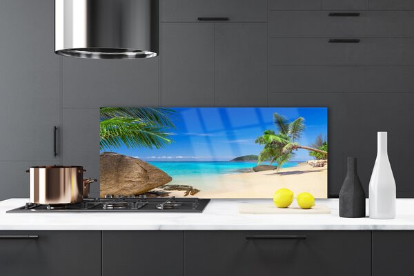 Sklenený obklad Do kuchyne Pláž more príroda 125x50 cm